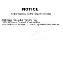 Load image into Gallery viewer, Front Rear Disc Brake Rotors Ceramic Pad And Drum Kit For Mazda Protege Protege5