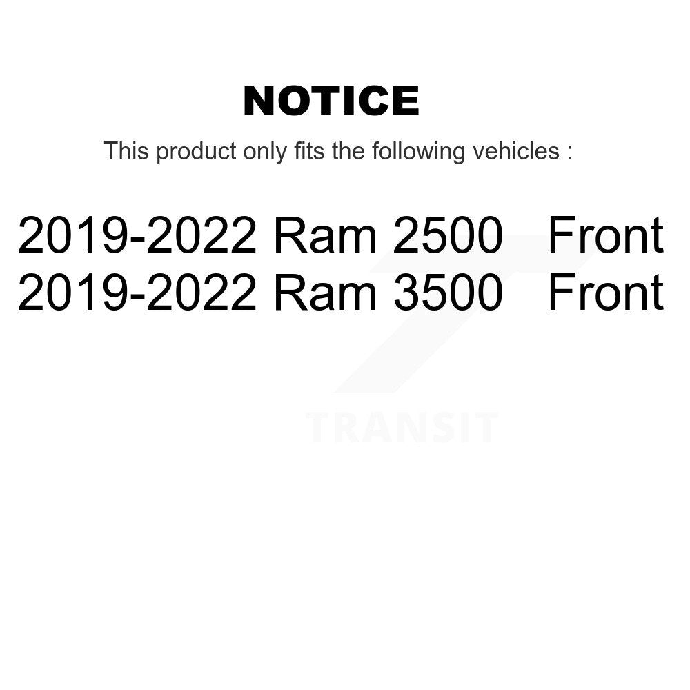 Front Disc Brake Rotors And Ceramic Pads Kit For 2019-2022 Ram 2500 3500