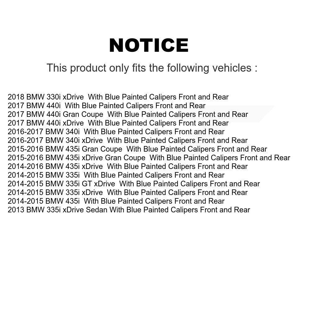 Front Rear Brake Rotor & Ceramic Pad Kit For BMW 335i xDrive 330i 435i 340i Gran