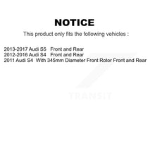 Load image into Gallery viewer, Front Rear Disc Brake Rotors And Ceramic Pads Kit For Audi S4 S5