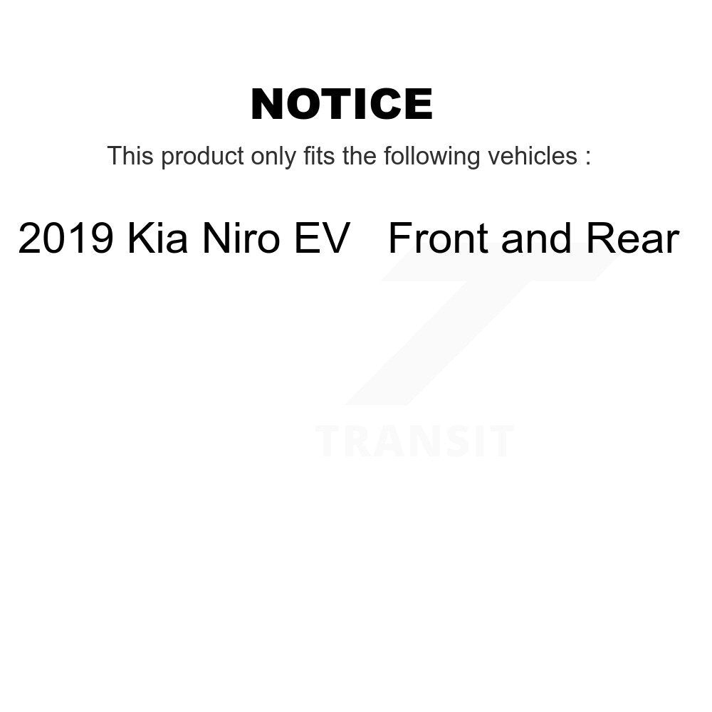 [Front+Rear] 2019 Kia Niro EV Premium OE Brake Rotors & Ceramic Pads Kit For Max Braking