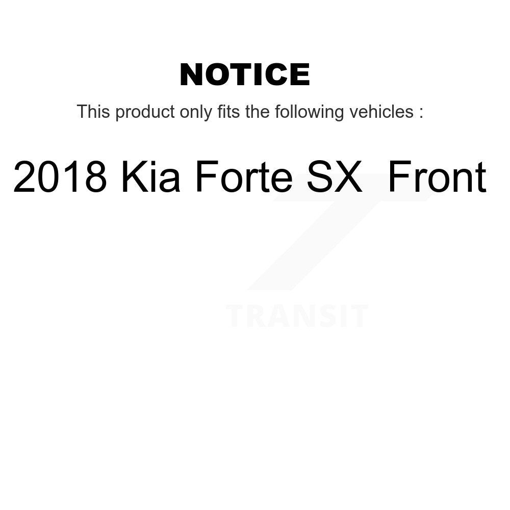 Front Disc Brake Rotors And Ceramic Pads Kit For 2018 Kia Forte SX