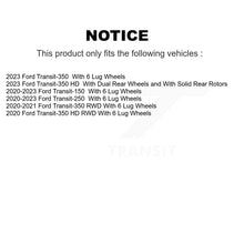 Charger l'image dans la galerie, Rear Brake Rotors &amp; Ceramic Pad Kit For Ford Transit-150 Transit-250 Transit-350