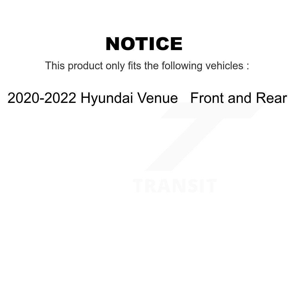 [Front+Rear] 2020-2023 Hyundai Venue Premium OE Brake Rotor Drum Kit & Ceramic Pads For Max Braking