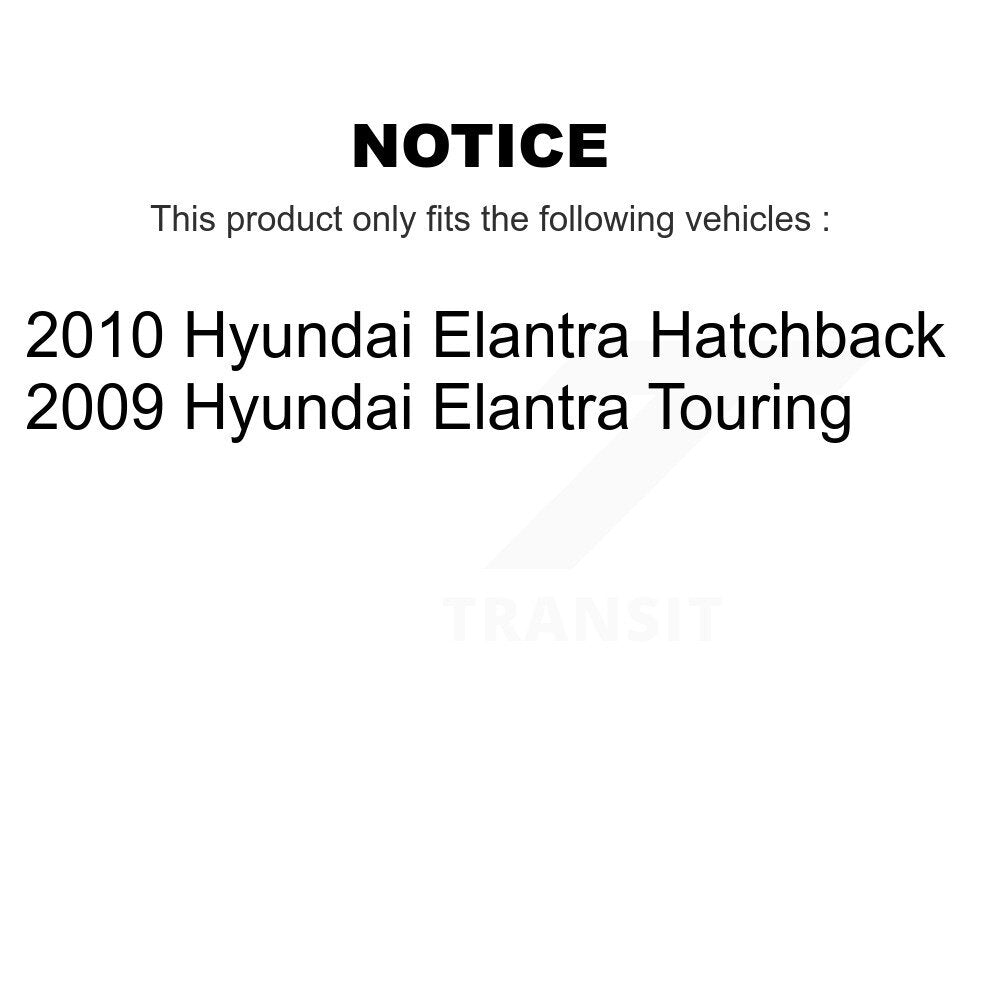 Front Rear Brake Rotor Ceramic Pad Drum Kit (9Pc) For 09 Hyundai Elantra Touring