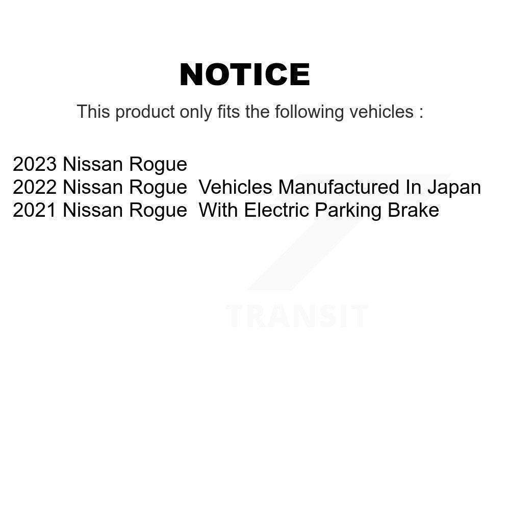 Rear Disc Brake Rotors And Ceramic Pads Kit For Nissan Rogue K8T-104391