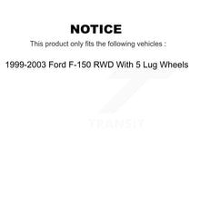 Charger l'image dans la galerie, Front Rear Brake Rotors &amp; Ceramic Pad Kit For 99-03 Ford F-150 With 5 Lug Wheels