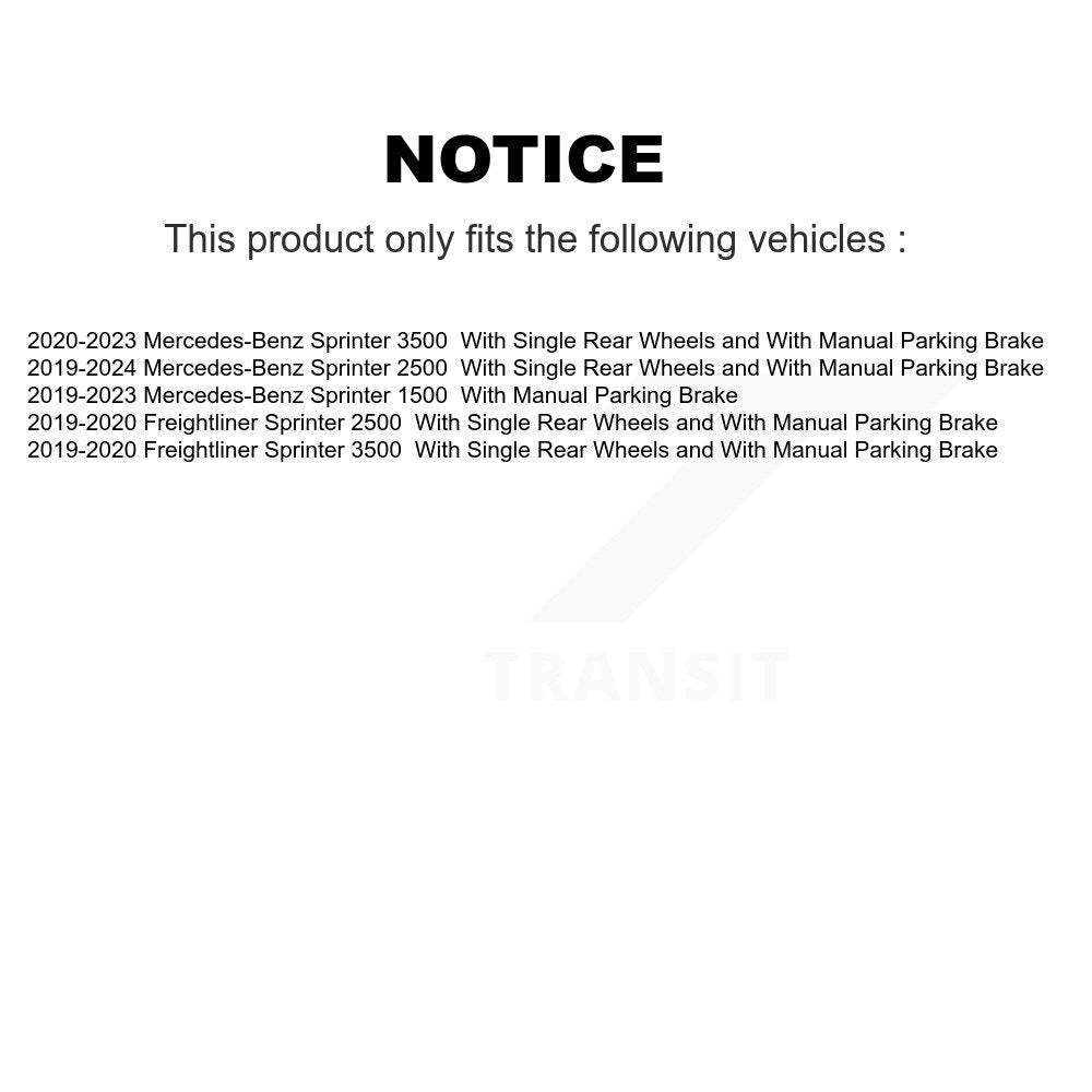 Rear Brake Rotors & Ceramic Pad Kit For Mercedes-Benz Sprinter 2500 Freightliner