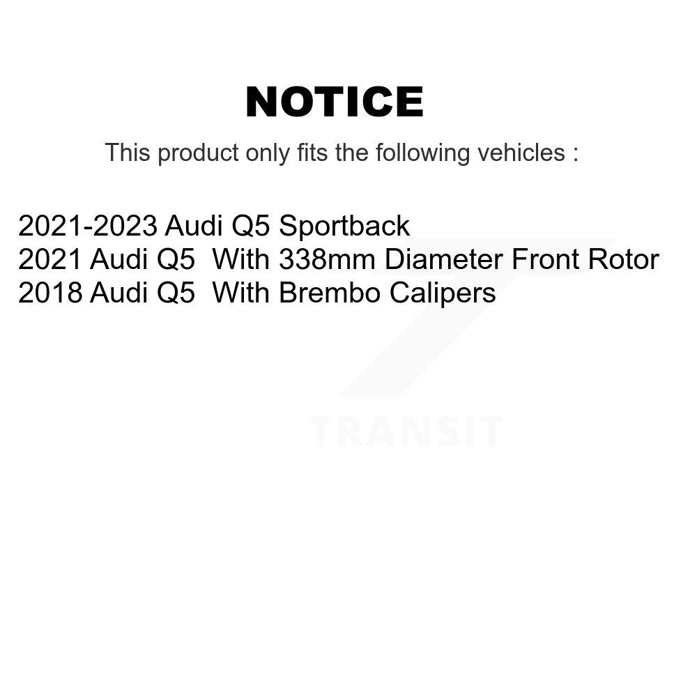 Front Disc Brake Rotors And Ceramic Pads Kit For Audi Q5 Sportback K8T-104495
