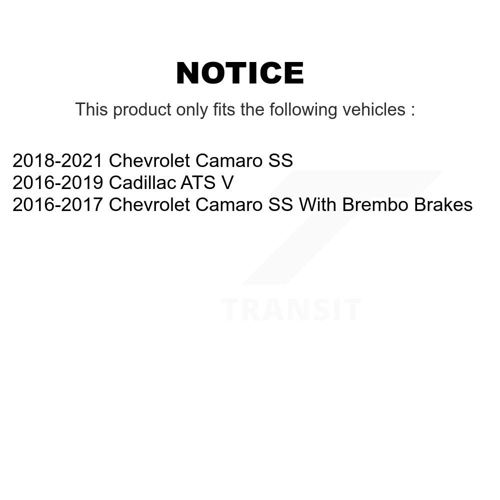 Rear Disc Brake Rotors And Ceramic Pads Kit For Chevrolet Camaro Cadillac ATS