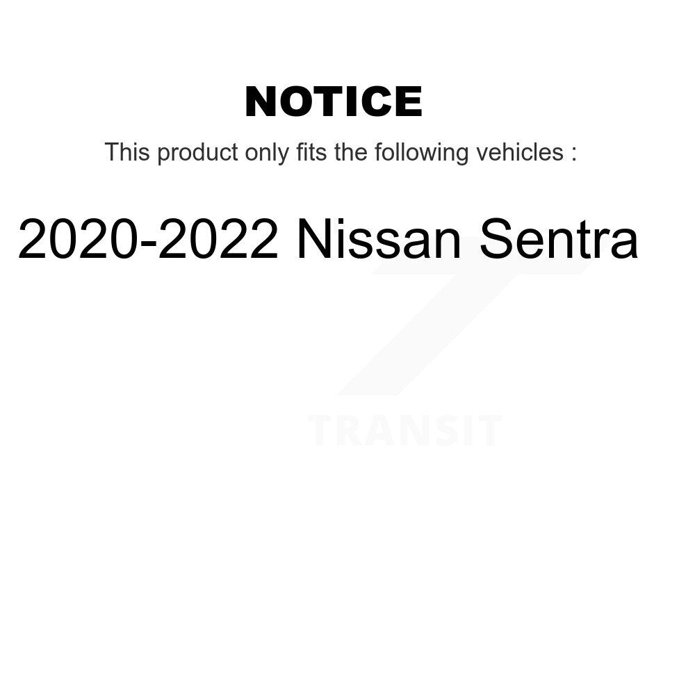 Front Rear Disc Brake Rotor Ceramic Pad And Drum Kit For 2020-2022 Nissan Sentra
