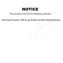 Load image into Gallery viewer, Front Rear Disc Brake Rotors Ceramic Pads And Drum Kit (9Pc) For Toyota Tacoma