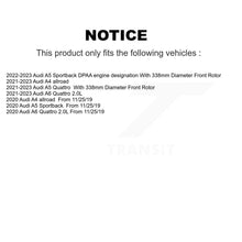 Load image into Gallery viewer, Front Rear Disc Brake Rotor &amp; Ceramic Pad Kit For Audi A5 Sportback A4 allroad Quattro A6 K8T-104589