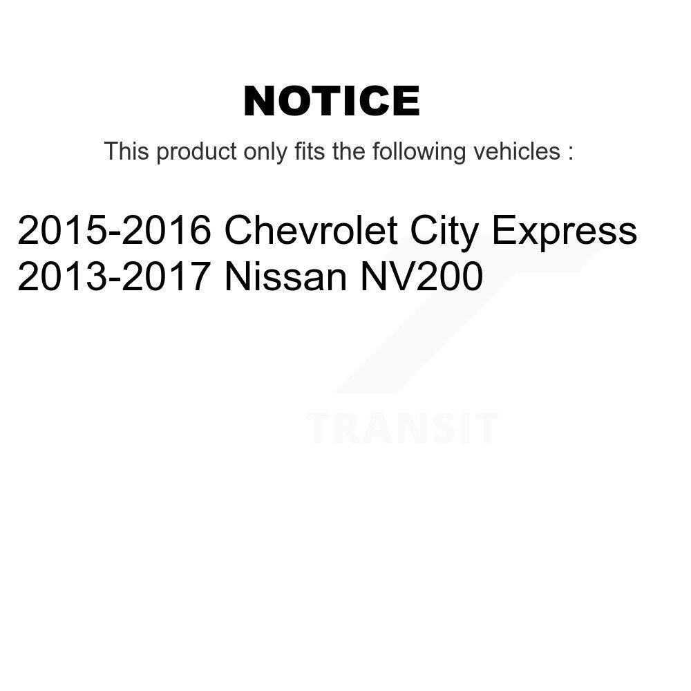 Front Rear Brake Rotor Ceramic Pad And Drum Kit (9Pc) For Nissan NV200 Chevrolet