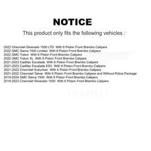 Charger l'image dans la galerie, Front Brake Rotor &amp; Ceramic Pad Kit For GMC Sierra 1500 Chevrolet Silverado Tahoe Limited K8T-105784