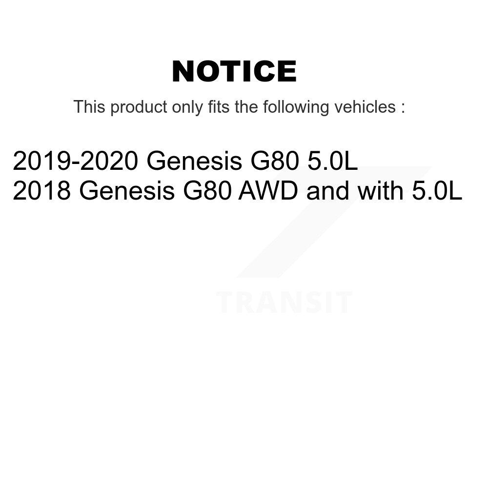 Front Rear Disc Brake Rotors And Ceramic Pads Kit For Genesis G80 K8T-105839