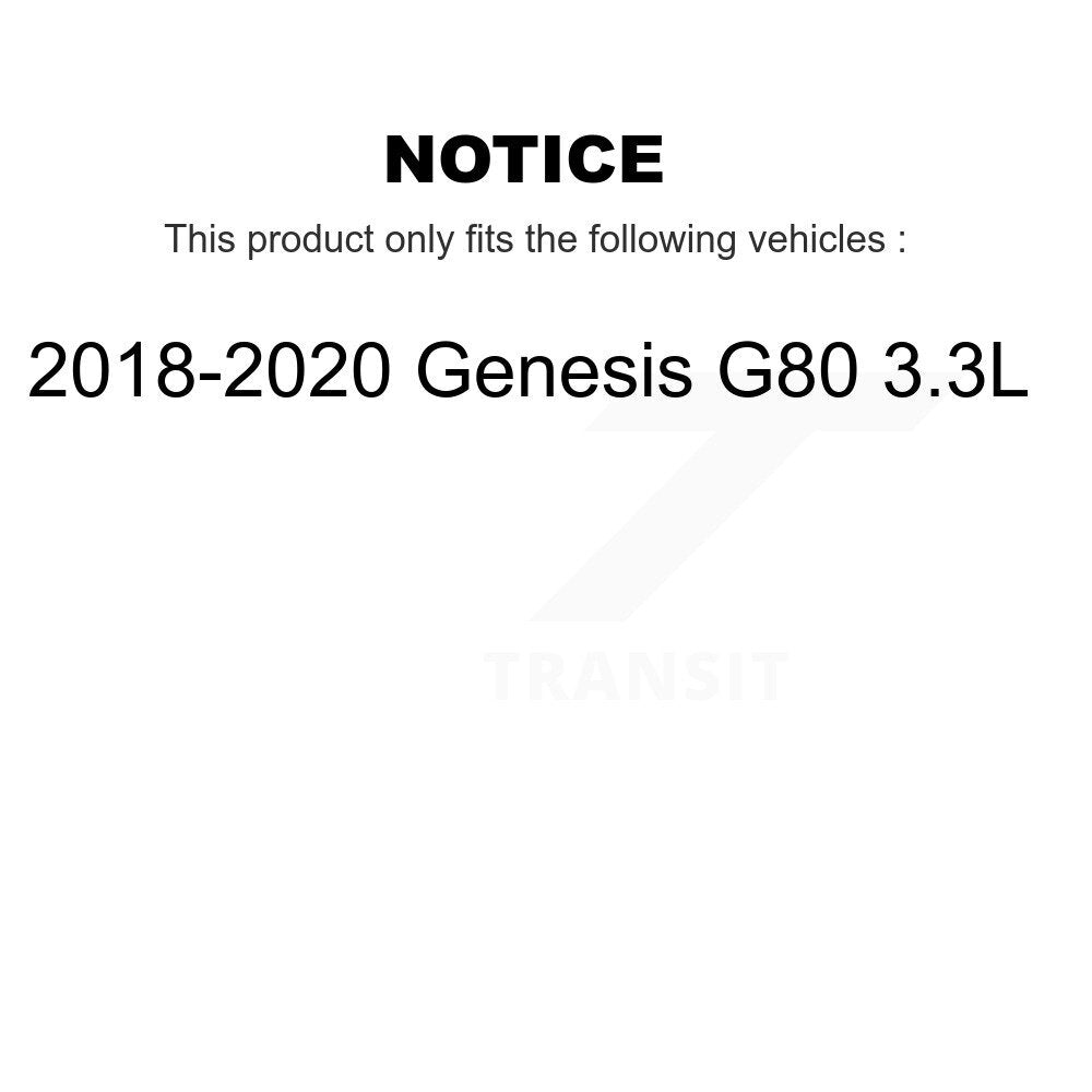 Front Rear Disc Brake Rotors And Ceramic Pads Kit For 2018-2020 Genesis G80 3.3L K8T-105840