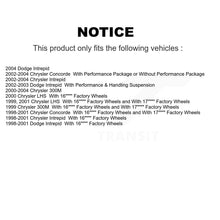 Load image into Gallery viewer, Front Rear Disc Brake Rotor Ceramic Pad Kit For Chrysler Intrepid Dodge 300M Concorde LHS K8T-105863
