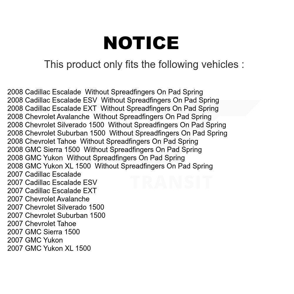 Front Rear Brake Caliper Kit For Chevrolet GMC Silverado 1500 Sierra Avalanche