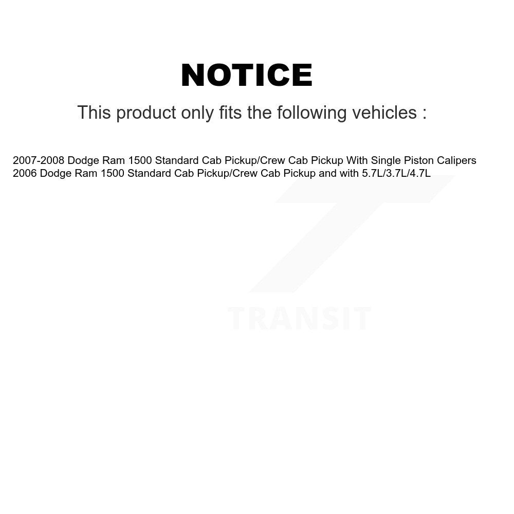 Front Rear Brake Caliper Left Right Driver Passenger Side Kit For Dodge Ram 1500