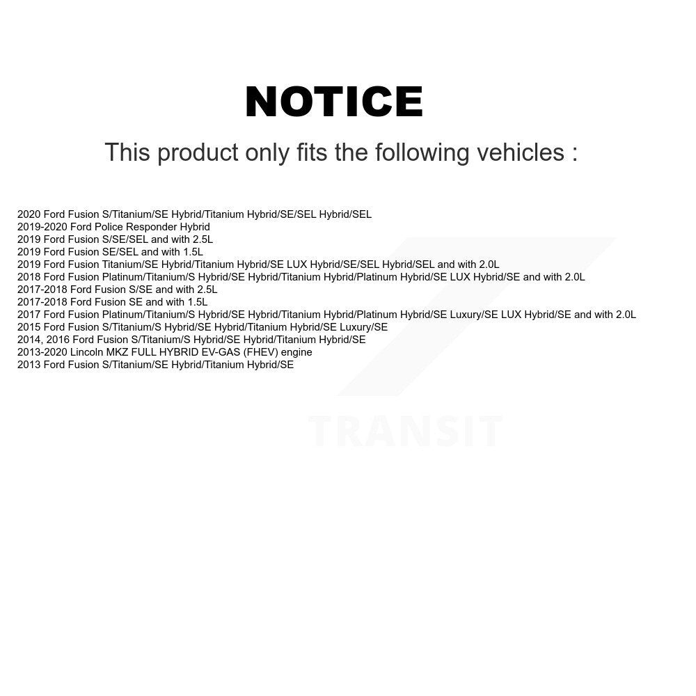 Front Rear Brake Caliper Kit For Ford Fusion Lincoln MKZ Police Responder Hybrid