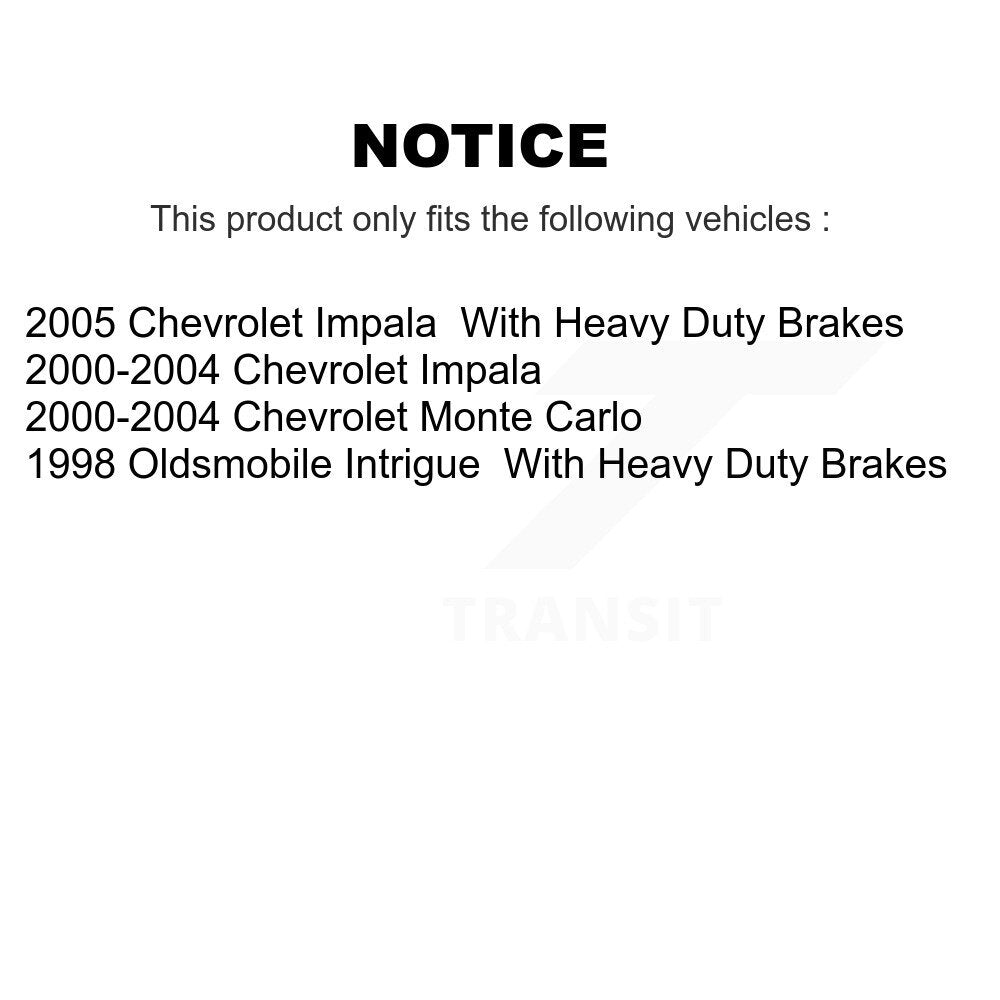 Front Rear Disc Brake Caliper Kit For Chevrolet Impala Monte Carlo Oldsmobile