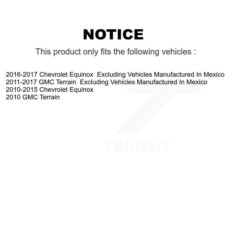 Front Rear Brake Caliper Left Right Side Kit For Chevrolet Equinox GMC Terrain