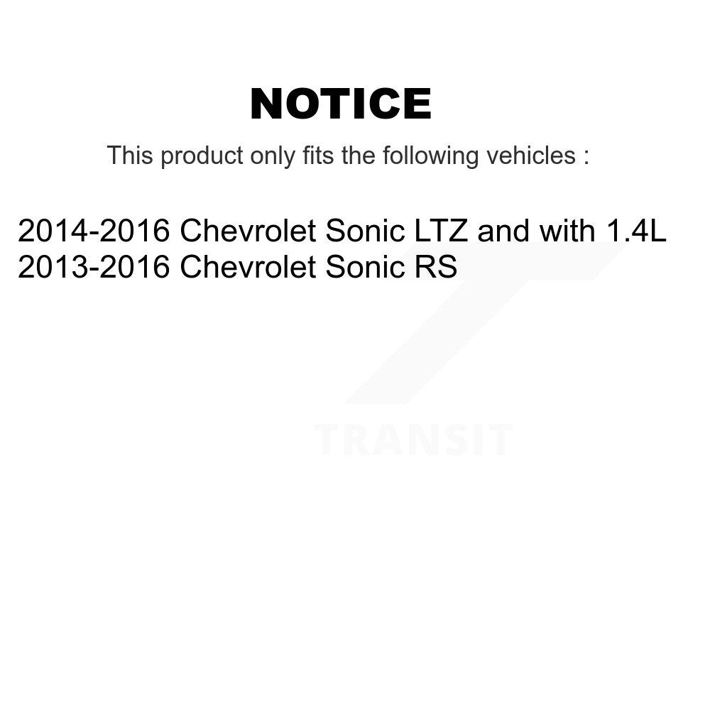 Front Rear Brake Caliper Left Right (Driver Passenger) Kit For Chevrolet Sonic