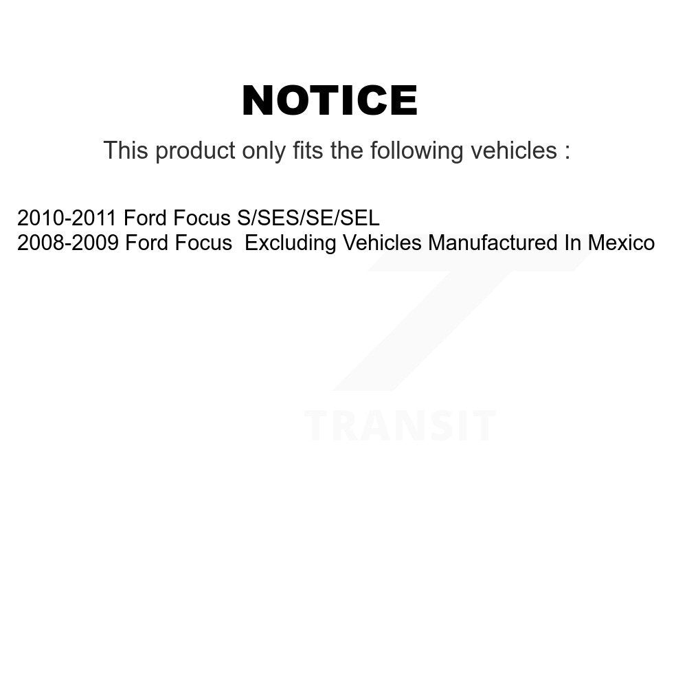 Front Disc Brake Caliper Left Right Side (Driver Passenger) Kit For Ford Focus