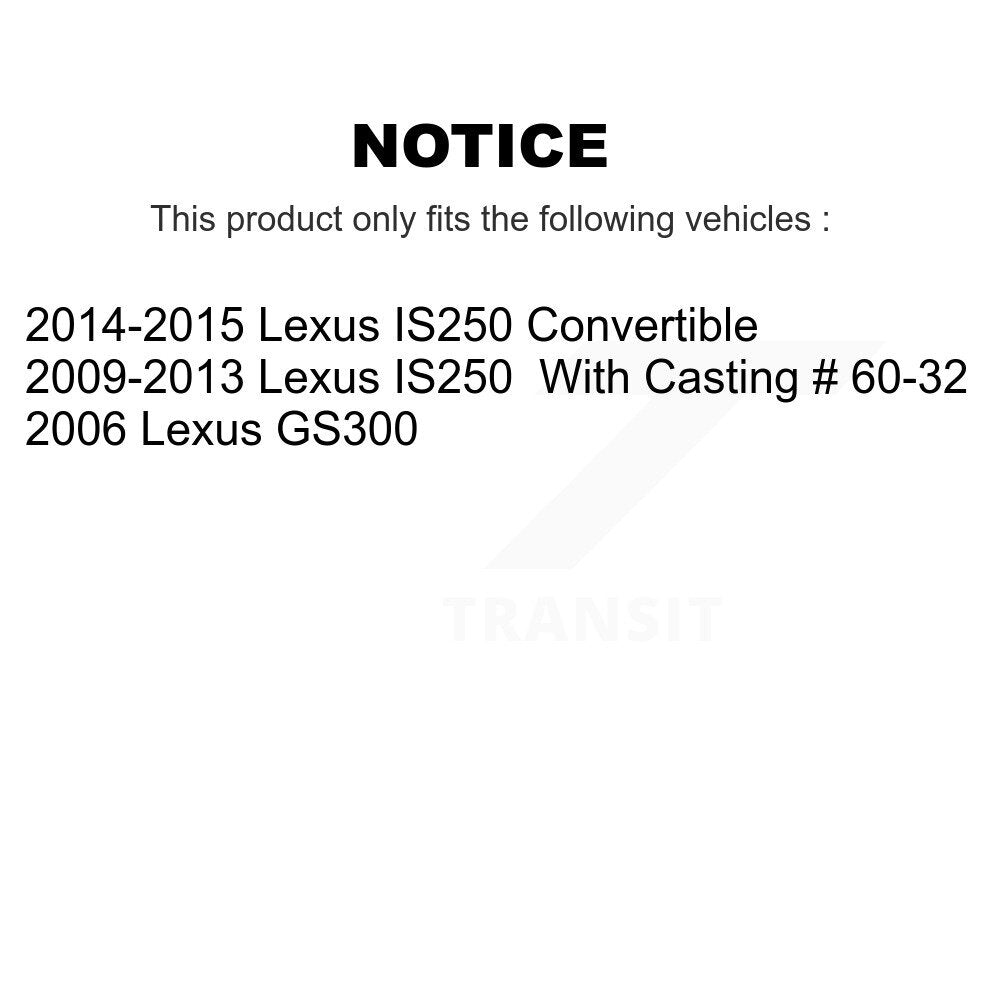 Front Brake Caliper Left Right Side (Driver Passenger) Kit For Lexus IS250 GS300