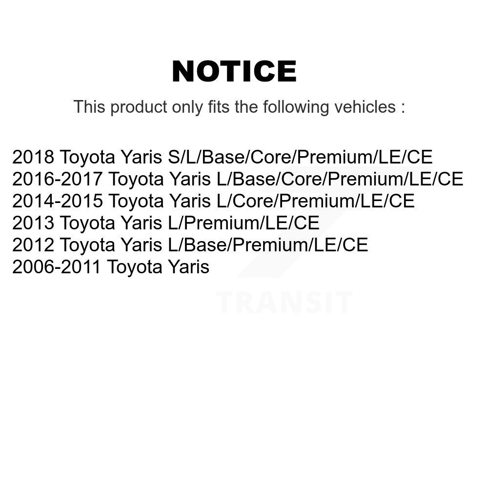 Front Disc Brake Caliper Left Right Side (Driver Passenger) Kit For Toyota Yaris