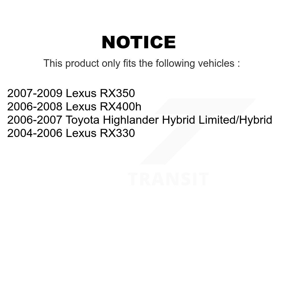 Rear Brake Caliper Left Right Kit For Lexus RX350 RX330 Toyota Highlander RX400h