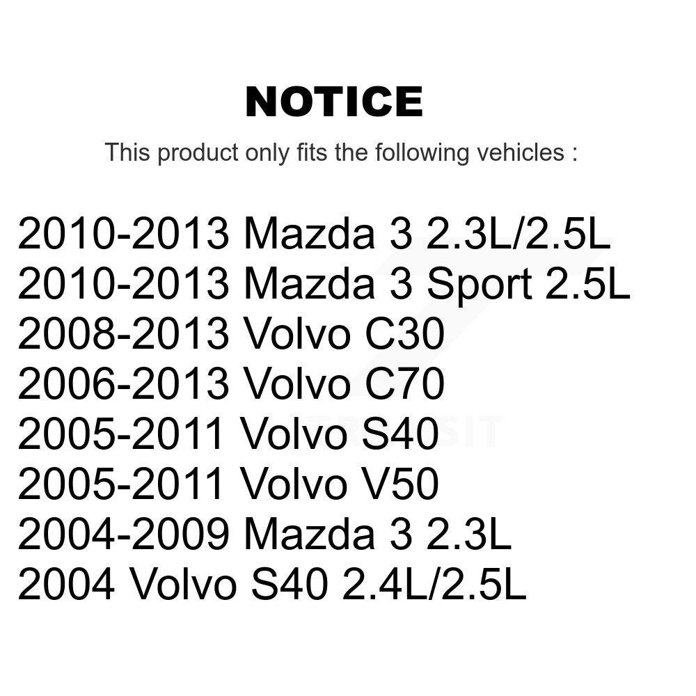 Rear Brake Caliper Left Right Side Kit For Mazda 3 Volvo S40 C30 V50 C70 Sport
