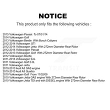 Charger l'image dans la galerie, Rear Brake Caliper Kit For Volkswagen Jetta Passat Beetle Golf GTI Eos Audi A3