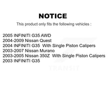 Load image into Gallery viewer, Rear Brake Caliper Left Right Side Kit For Nissan Murano INFINITI G35 350Z Quest