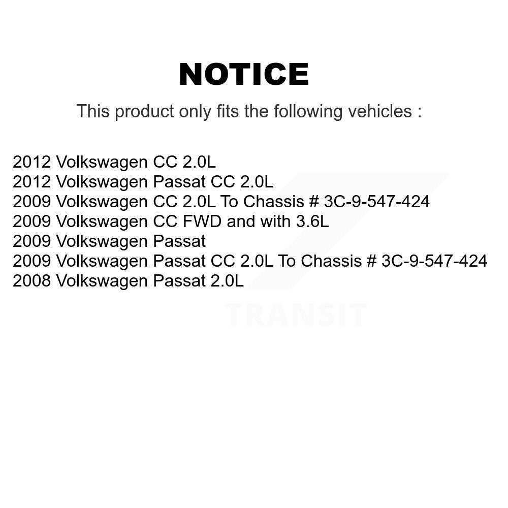 Rear Brake Caliper Left Right Driver Passenger Side Kit For Volkswagen Passat CC