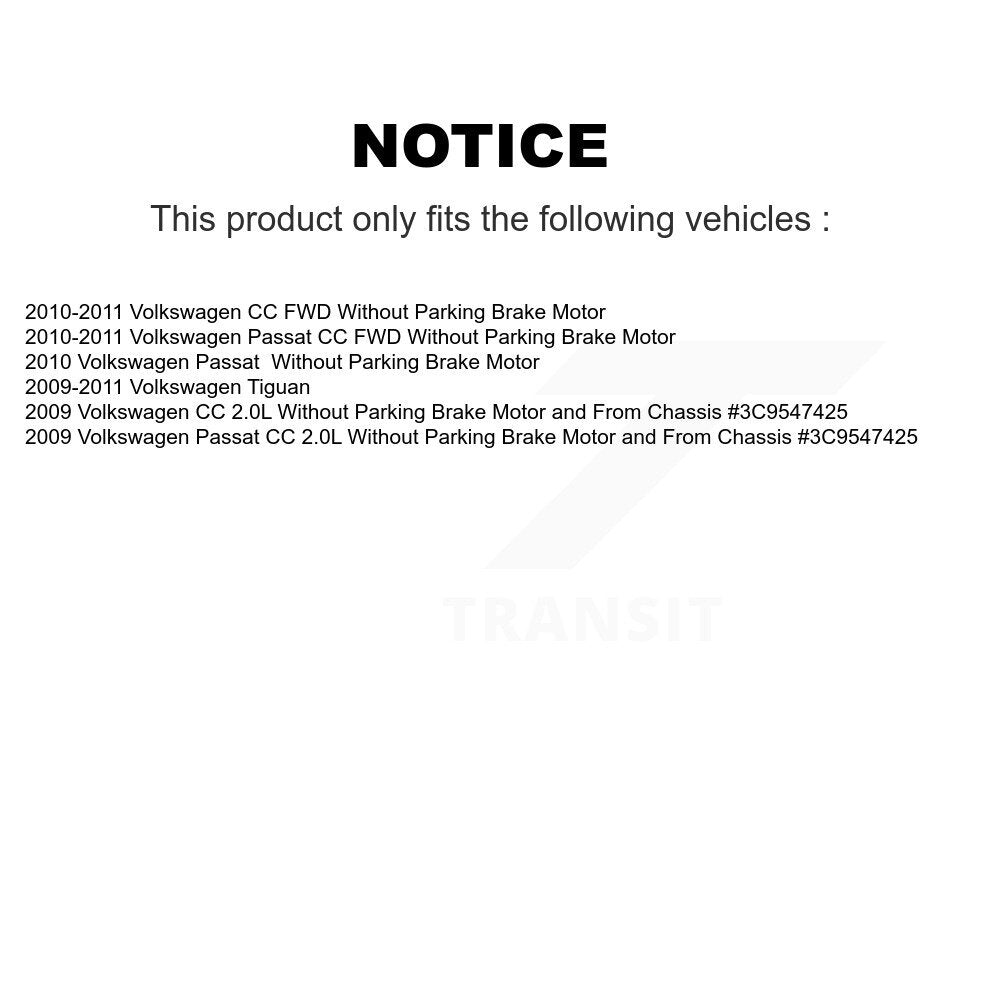 Rear Disc Brake Caliper Left Right Side Kit For Volkswagen Tiguan CC Passat