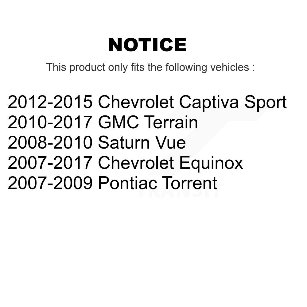 Rear Brake Caliper Kit For Chevrolet Equinox GMC Terrain Pontiac Torrent Saturn