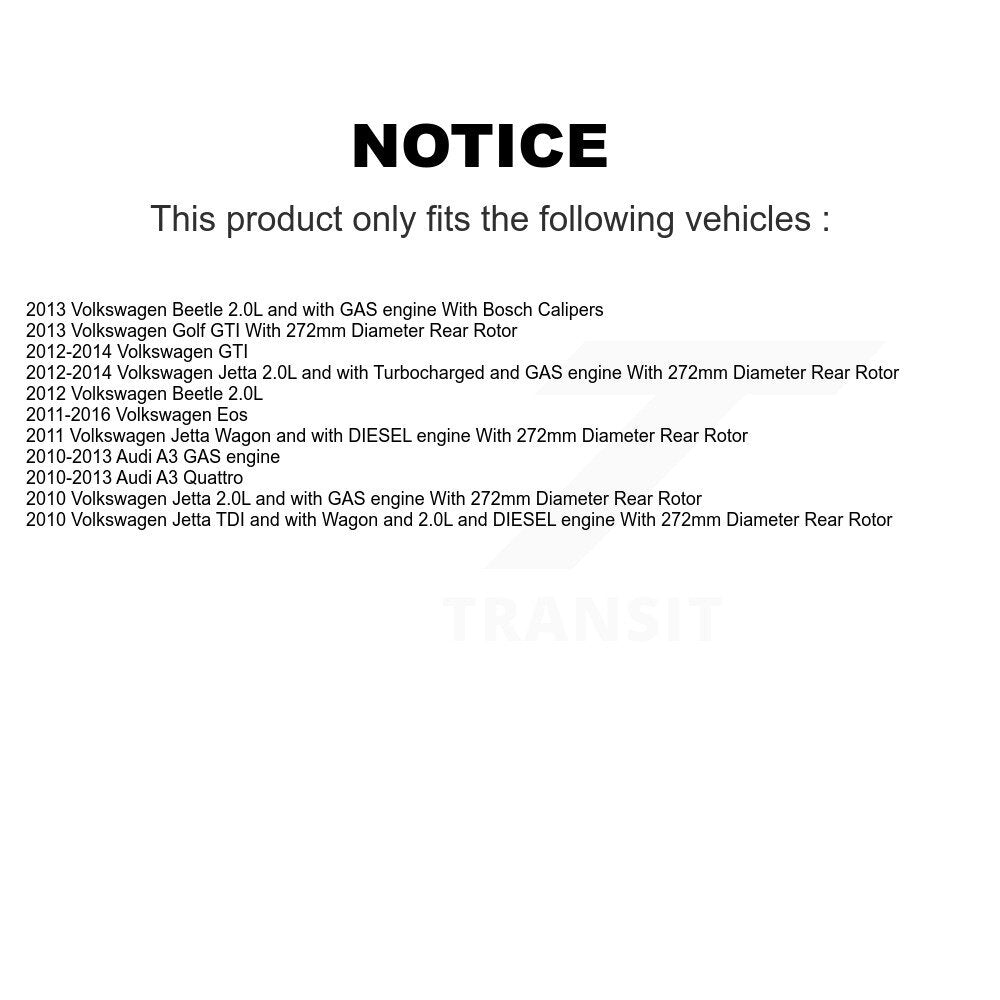 Front Rear Brake Caliper Kit For Volkswagen Jetta Beetle GTI Eos Audi A3 Golf