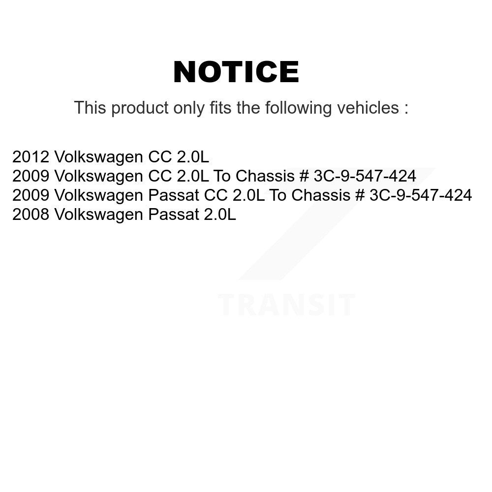 Front Rear Disc Brake Caliper Left Right Side Kit For Volkswagen CC Passat 2.0L