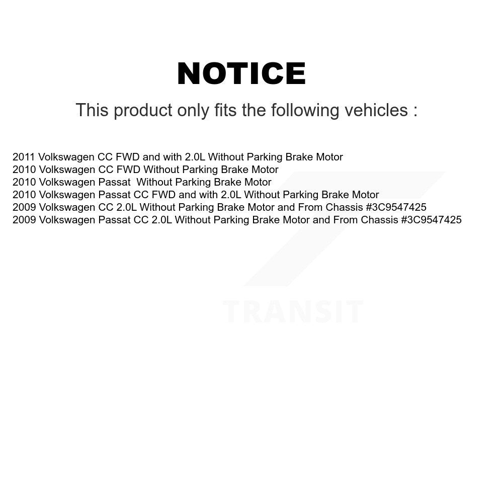 Front Rear Disc Brake Caliper Left Right Side Kit For Volkswagen CC Passat