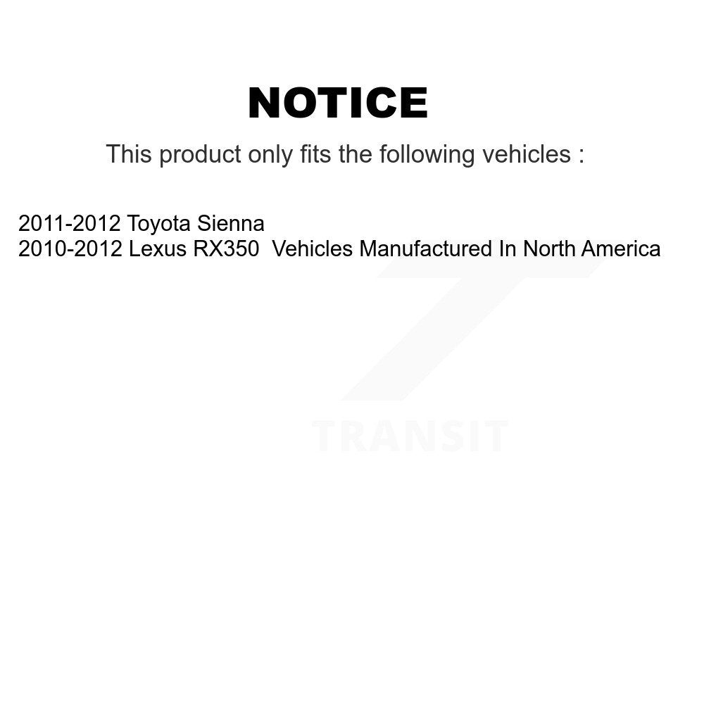 Front Rear Disc Brake Caliper Left Right Side Kit For Toyota Sienna Lexus RX350