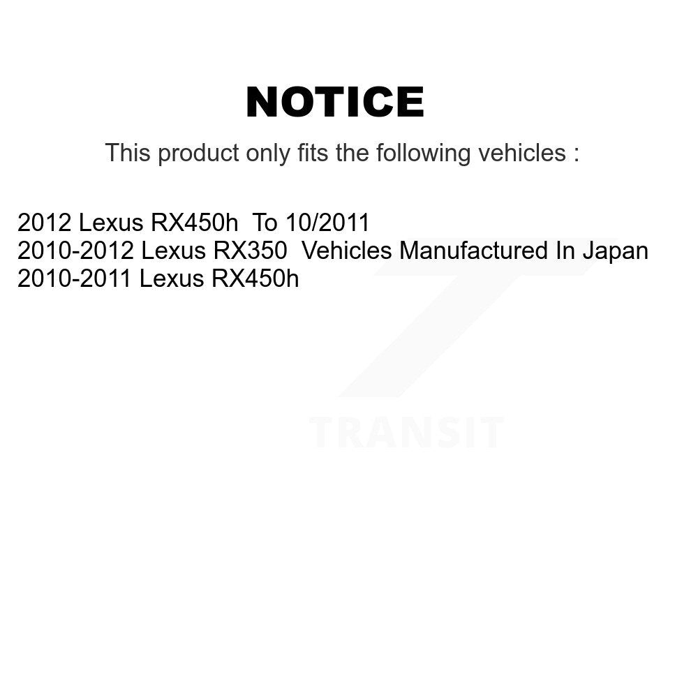 Front Rear Brake Caliper Left Right Driver Passenger Kit For Lexus RX350 RX450h