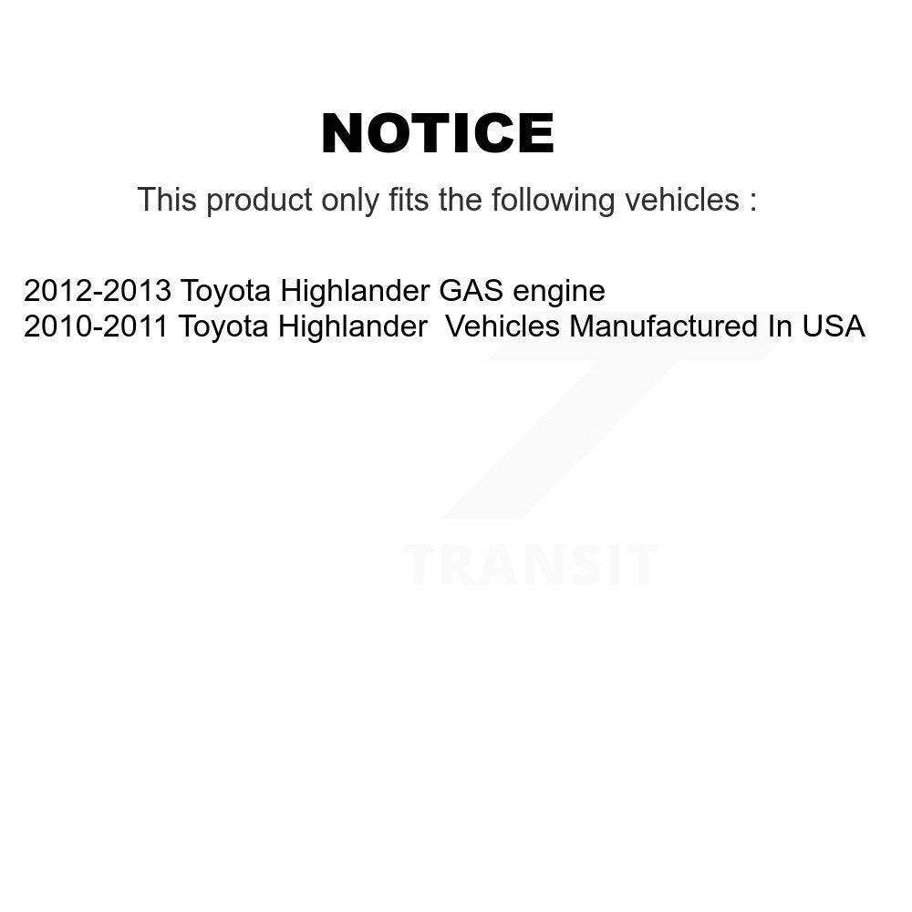 Front Rear Brake Caliper Left Right (Driver Passenger) Kit For Toyota Highlander