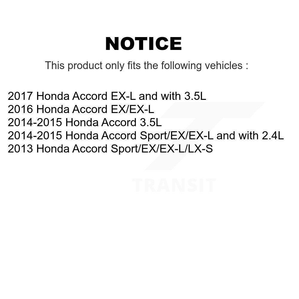 Front Rear Brake Caliper Left Right Side (Driver Passenger) Kit For Honda Accord