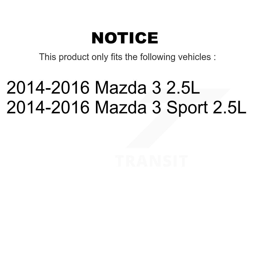 Front Rear Brake Caliper Left Right Side Kit For 2014-2016 Mazda 3 Sport 2.5L