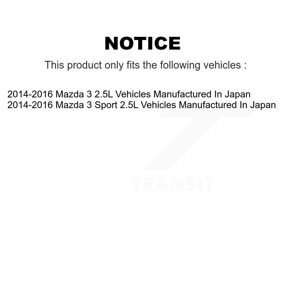 Front Rear Brake Caliper Left Right Side Kit For 2014-2016 Mazda 3 Sport 2.5L