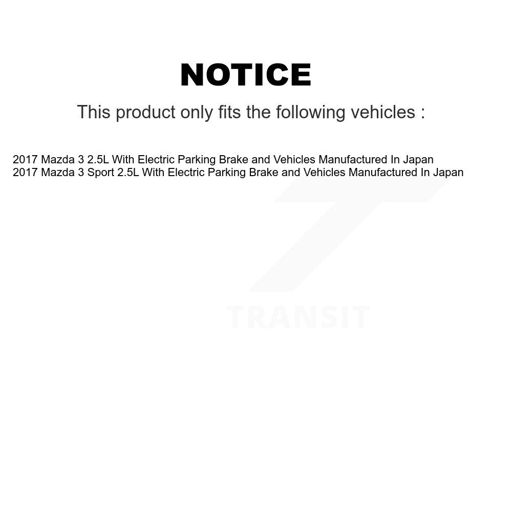Front Rear Brake Caliper Left Right Driver Passenger Side Kit For 2017 Mazda 3 Sport 2.5L KBC-100517