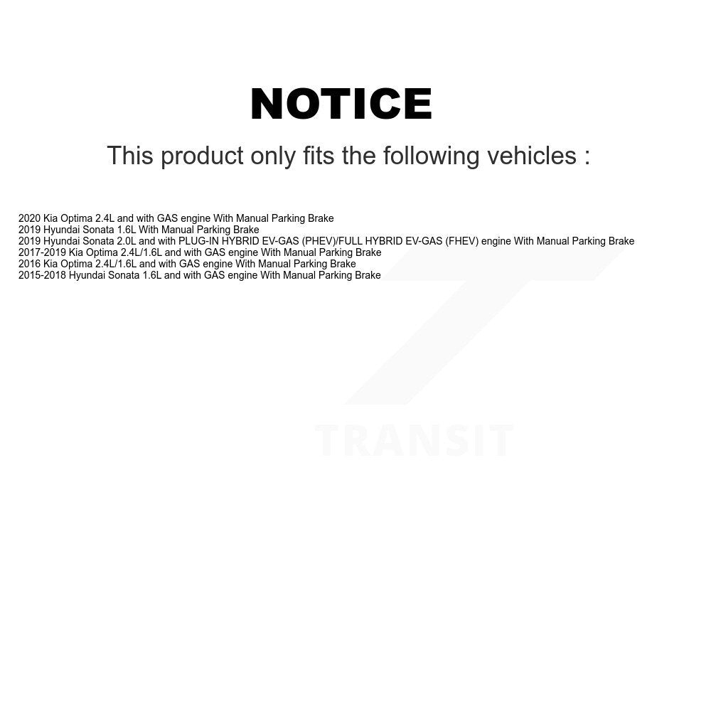 Front Rear Disc Brake Caliper Left Right Side Kit For Hyundai Sonata Kia Optima