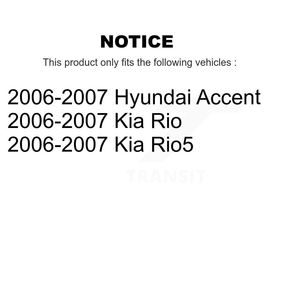 [Front+Rear] 2006-2007 Hyundai Accent Kia Rio5 Rio Premium OE Brake Caliper Kit For Max Safe Braking